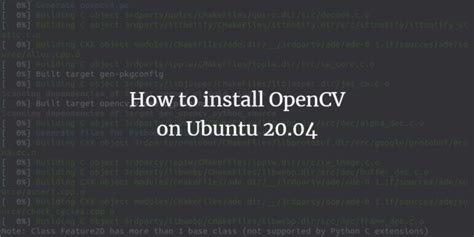 How To Install OpenCV On Ubuntu 20 04 VITUX