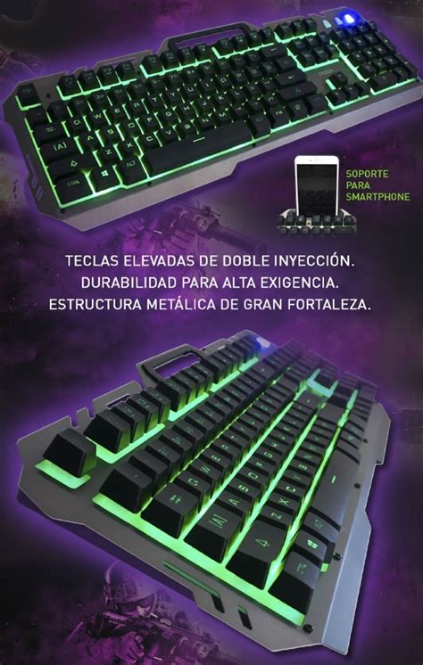 Combo Kit Gamer Teclado Y Mouse Noga Nkb Retroiluminado Casa De Audio