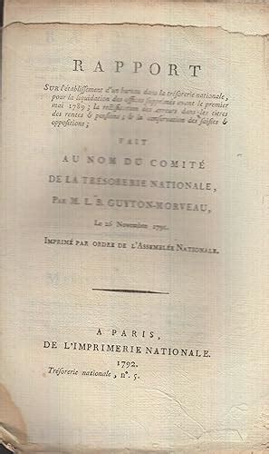 Rapport sur l établissement d un bureau dans la trésorerie nationale