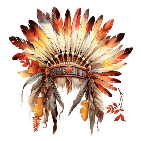 Premium AI Image | Native American feather headdress