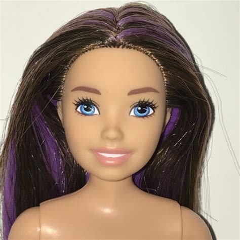 Nude Barbie Babysitters Skipper Brown Purple Hair Teen Sister Doll For OOAK EBay