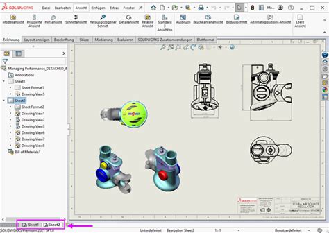 Gleichzeitig Mehrere Zeichnungsblätter In Solidworks Anzeigen Lassen Visiativ Solutions