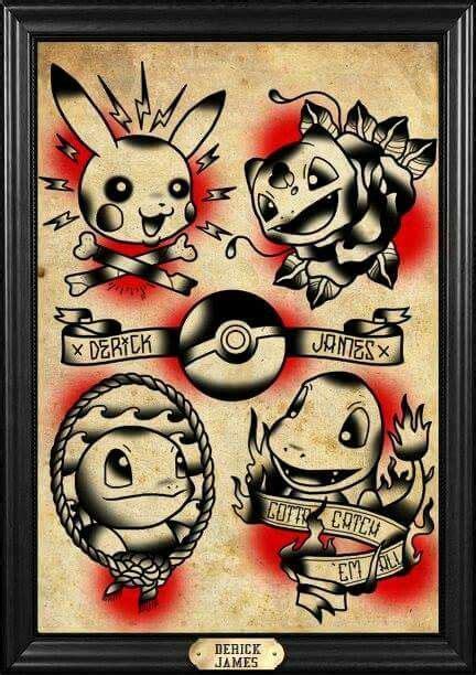 Old School Pokémon Pokemon Tattoo Tattoo Sketches Flash Tattoo