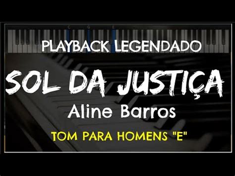 Sol da Justiça PLAYBACK LEGENDADO no Piano TOM MASCULINO E