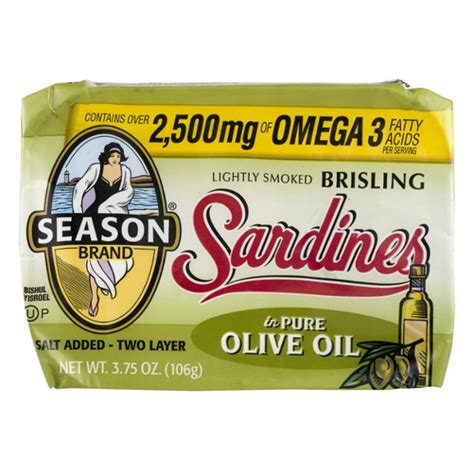 Save on Season Sardines Brisling in Olive Oil Lightly Smoked Order ...