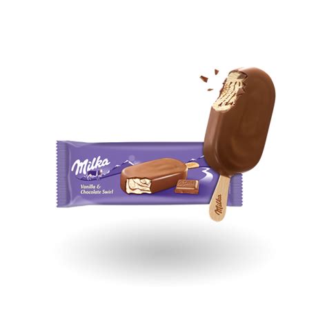 Ice Cream Milka Chocolate Vanilla Stick 妙卡巧克力香草冰淇淋 1PCS