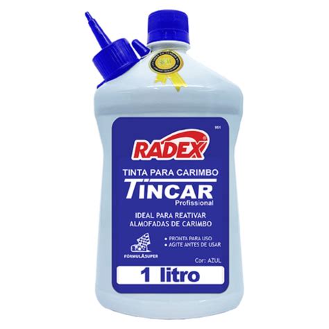 Tinta Para Carimbo Azul L Un Radex No Shoptime