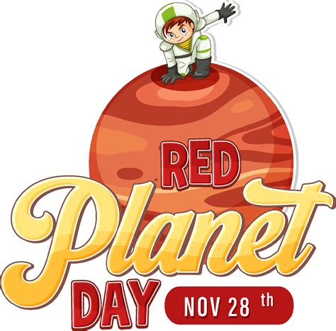 Red planet day poster template 12724166 Vector Art at Vecteezy