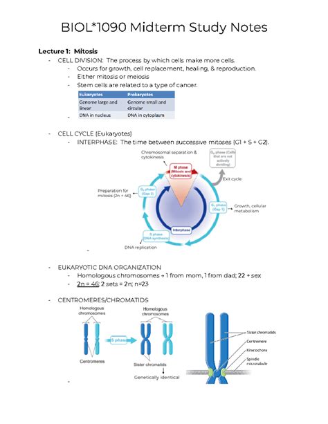 BIOL 1090 Midterm Study Notes BIOL 1090 Midterm Study Notes Lecture 1