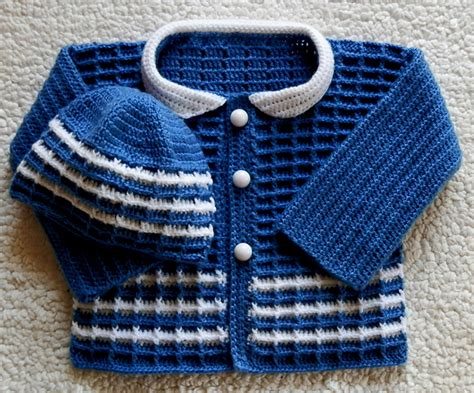 Ravelry: Baby Boy Crochet Sweater and Hat Set pattern by Annette Sanko