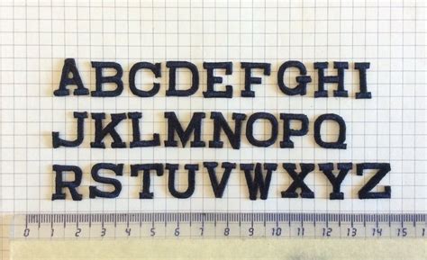 Iron on Embroidered Letters Embroidery Applique Blue Letters Craft ...