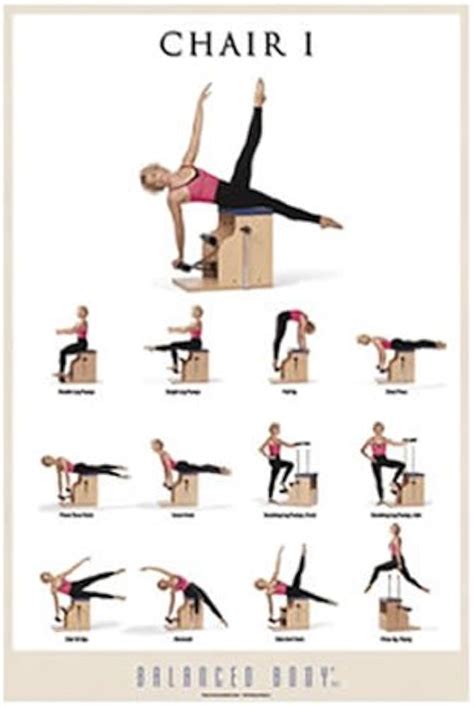 Balanced Body Reformer I Poster Educational Guide Pictures Exercise