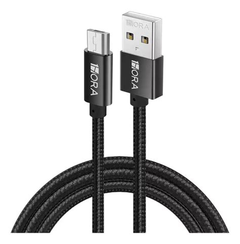 Cable De Carga De Datos Micro Usb A De Hora M Negro Mercadolibre