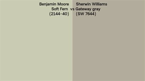 Benjamin Moore Soft Fern Vs Sherwin Williams Gateway Gray Sw