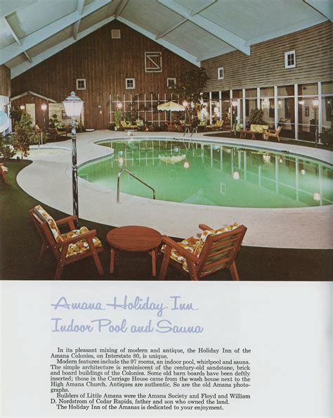 Amana Holiday Inn Indoor Pool & Sauna, 1969 – Kitschy Kitschy Coo