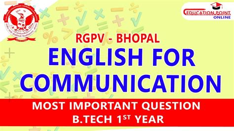 English For Communication Most Important Question For Rgpv Bhopal St