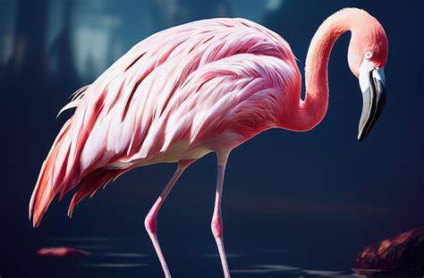 Premium Photo Closeup Of Pink Flamingo Bird Portrait Of Pink Flamingo