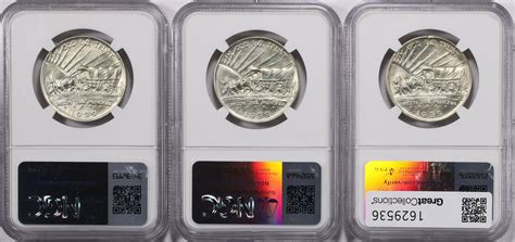 pds set oregon trail memorial  dollar ngc ms   coins