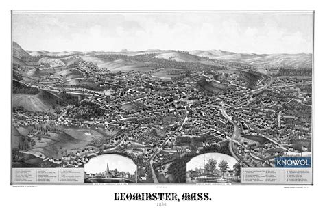 Beautifully detailed map of Leominster, MA from 1886 - KNOWOL