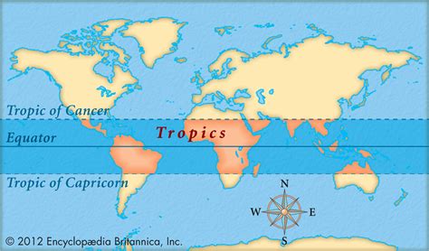 Tropic Of Capricorn On World Map