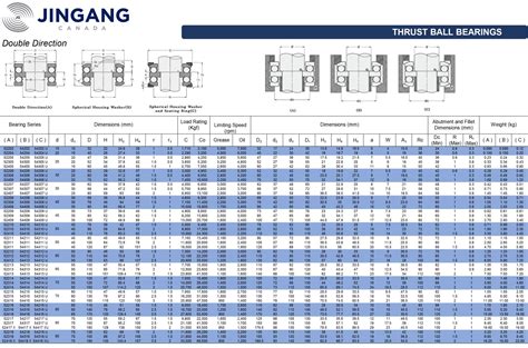 Thrust Ball Bearing – Double Direction – JINGANG CANADA