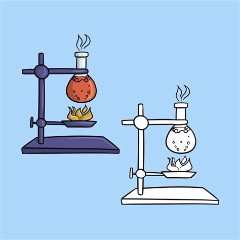 un conjunto de imágenes un experimento químico con el calentamiento de