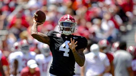 Jalen Milroe Takes QB1 Reps On First Alabama Spring Practice | OutKick