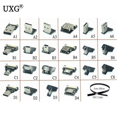 Ffc Type C Mini Micro Usb Extension Ribbon Cable 90 Fpv Slim Flat Soft Flexible Fpc Charge Fpv