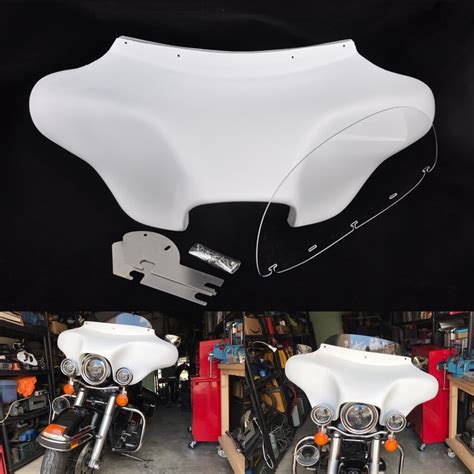 Detachable Batwing Fairing 6x9 White Speaker For Harley Touring Road K