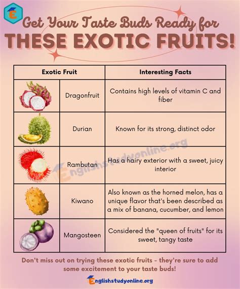 exotic fruits  guide   worlds  uncommon produce english study