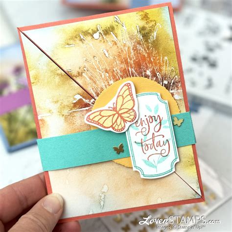 Step Up Fun Fold Cards With A Diagonal Cut Belly Band And Stampin Up