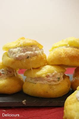 Deliciours Délicieuses gougères au Comté farcies à la crème de