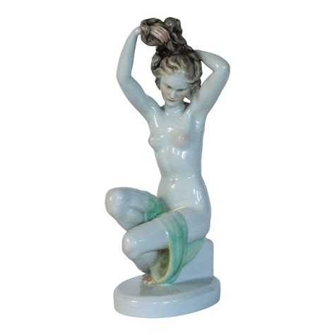 Vintage Herend Porcelain Nude Female Sculpture Chairish