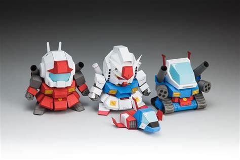 Sd 5cm Gundam Papercraft Set Paperized Crafts