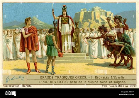 The Eumenides, third play in The Oresteia, trilogy by Aeschylus Stock Photo, Royalty Free Image ...