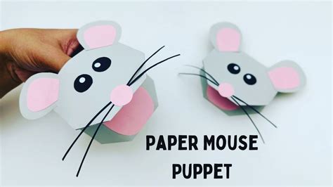 Diy Paper Mouse Puppet Moving Paper Toys Paper Craft Kids Crafts Artofit