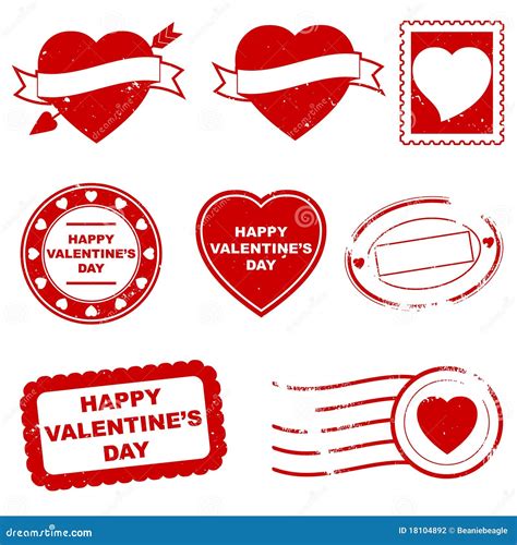 Valentine's Day Stamps Stock Photography - Image: 18104892