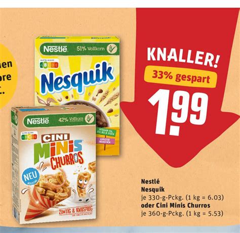 Nestl Nesquik G Oder Cini Minis Churros G Angebot Bei Rewe