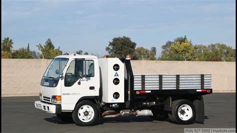 Isuzu Npr Cng Flatbed Dump Truck Youtube