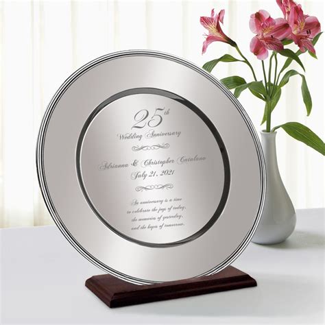 Personalized 25th Wedding Anniversary Plate