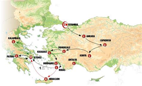 Gran Turquía Islas Griegas y Norte De Grecia 24 E Mediterránea