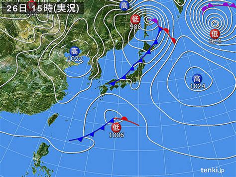 過去の実況天気図 2022年11月26日 日本気象協会 tenki jp