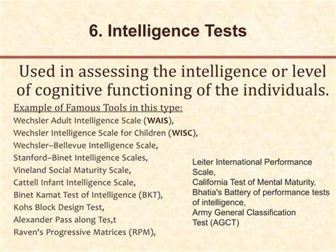 Types Of Psychological Tests Updated By S Lakshmanan Psychologist Ppt