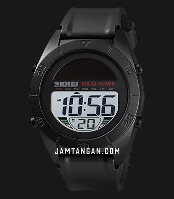 Skmei Bk Men Digital Dial Black Polyurethane Strap Jamtangan