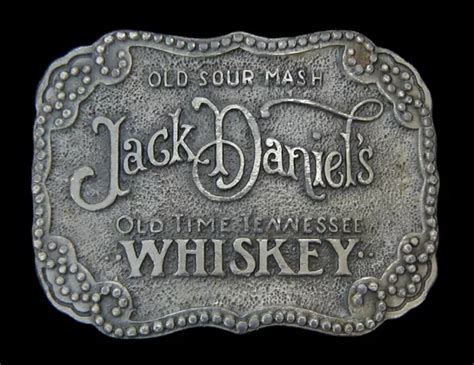 JACK DANIELS OLD Time Tennessee Whiskey Belt Buckle Old Sour Mash Vtg