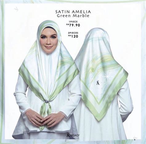 Bawal Satin Amelia Bersama Batu Kristal Women S Fashion Muslimah