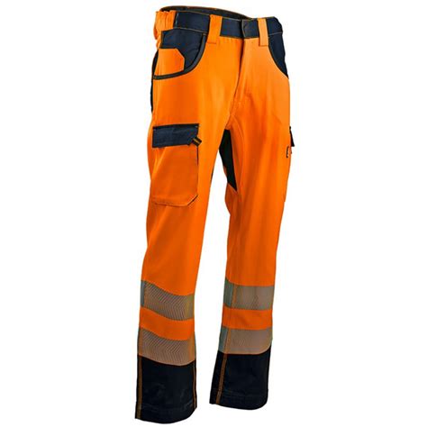 Pantalon de travail Haute Visibilité EMETTEUR orange bleu LMA