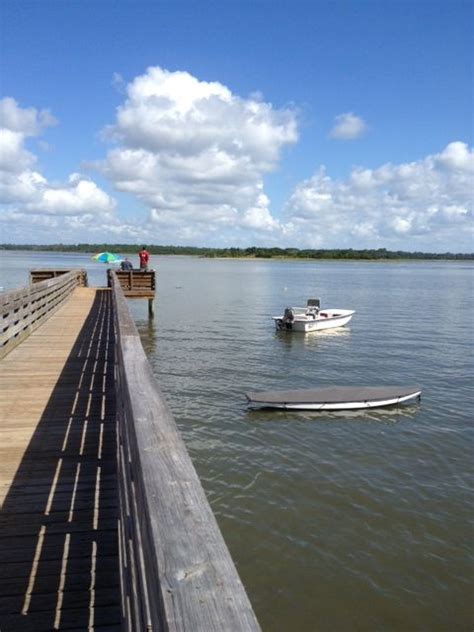 Looking Out Onto Bogue Sound In Emerald Isle Nc From Cedar Street Park