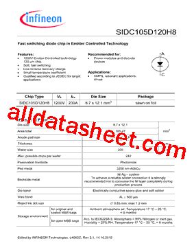 Sidc D H Pdf Infineon Technologies Ag