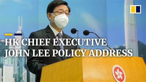 Watch Live Hk Chief Executive John Lee Policy Address Youtube